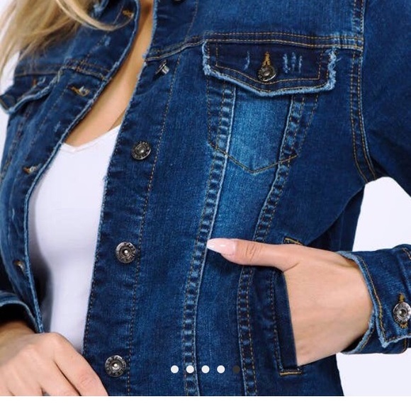 Distressed Denim Jacket - Picture 3 of 4